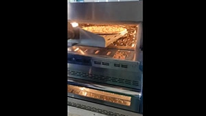 Forno de impacto sem exaustão de alta velocidade, câmara dupla